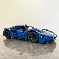 Thumbnail for Building Blocks Technic MOC 2022 Ford GT Classic Racing Car Bricks Toy - 7