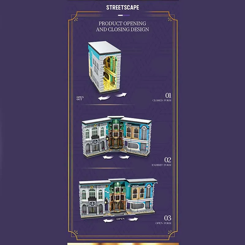 Building Blocks Harry Potter Streetscape Book of Architecture Bricks Toy Construction Set Toys - 7