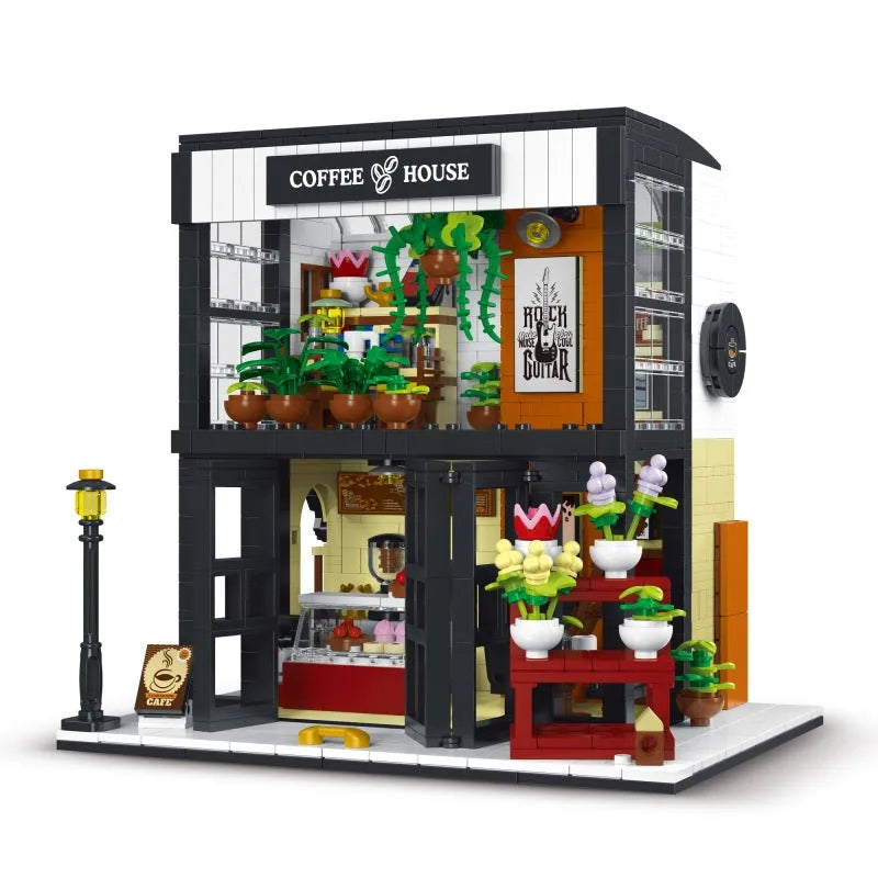 Building Blocks Creator Expert City Flower Coffee House Bricks Toy Construction Set Toys - 1
