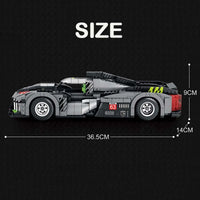 Thumbnail for Building Blocks Tech MOC PEUGEOT 9X8 Hybrid Racing Car Bricks Toy - 6
