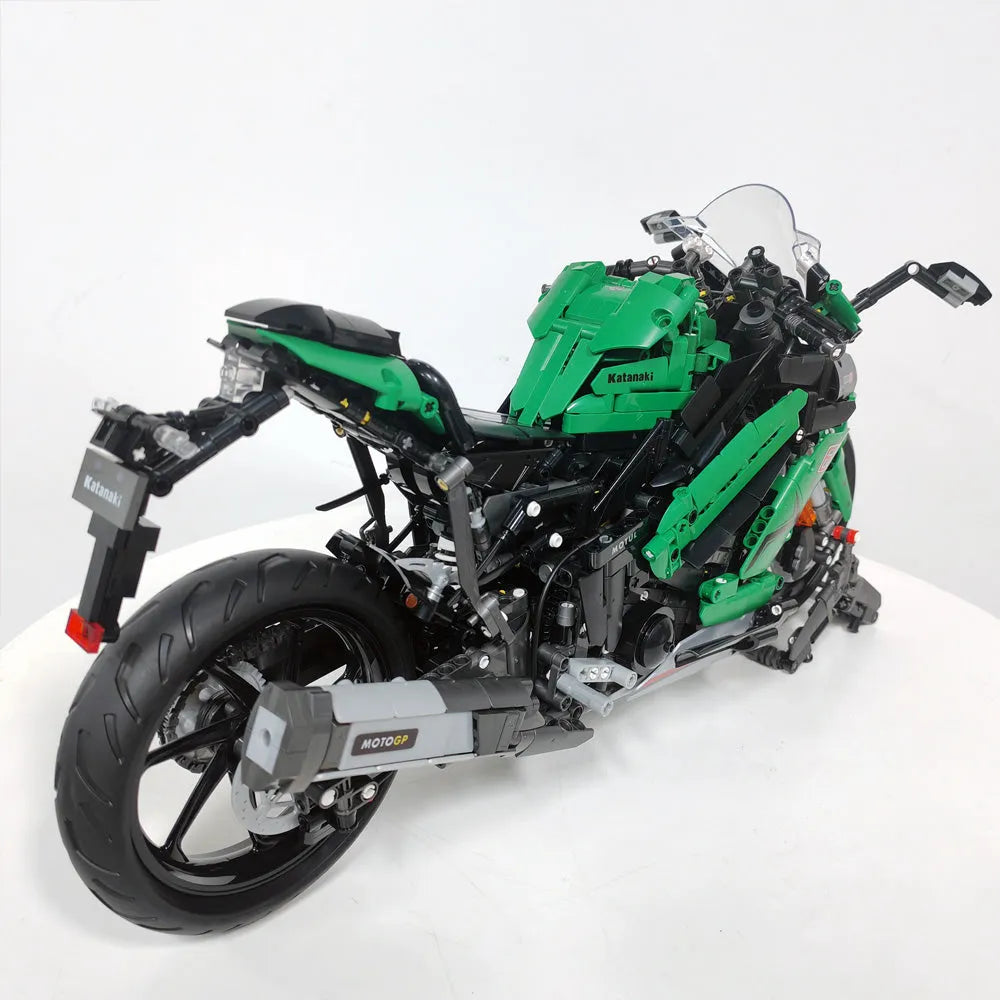 Building Blocks Tech MOC Kawasaki NINJA 1000SX Motorcycle Bricks Toy - 8
