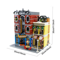 Thumbnail for Building Blocks Creator Experts MOC City Jazz Club and Pizzeria Bricks Toy - 1
