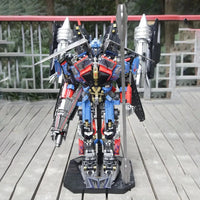 Thumbnail for Building Blocks DJ Rambo Man MOC Mecha Transformer Robot Bricks Toys Construction Set Toys - 4