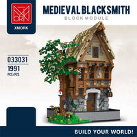 Thumbnail for Building Blocks Creator Expert MOC Medieval Black Smith Bricks Toy - 2