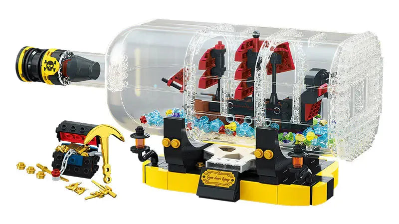 Building Blocks Creator Expert Ideas Ship In A Bottle Bricks Toy - 3