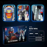 Thumbnail for Building Blocks Super Hero Blitz Wing Mecha Robot Warrior Bricks Toy Construction Set Toys - 7