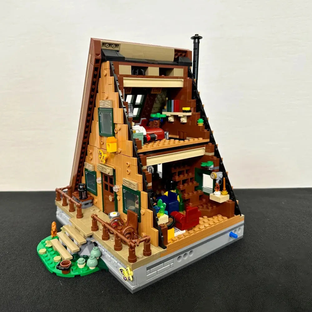 Building Blocks Expert Ideas A Frame Cabin Bricks Toy Construction Set Toys - 1