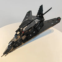 Thumbnail for Building Blocks Military MOC Stealth Aircraft F-117A Nighthawk Bricks Toy - 6