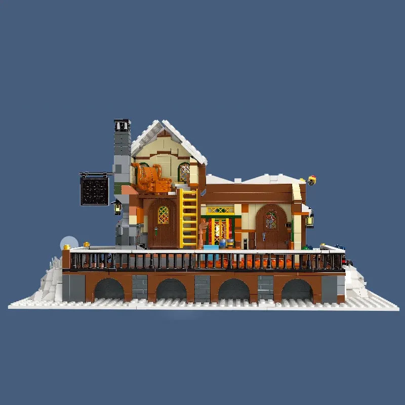 Building Blocks Creator Expert The Railway Station At Christmas Bricks Toy - 10
