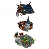 Thumbnail for Building Blocks Creator Expert MOC Medieval Witch House Bricks Toy - 8