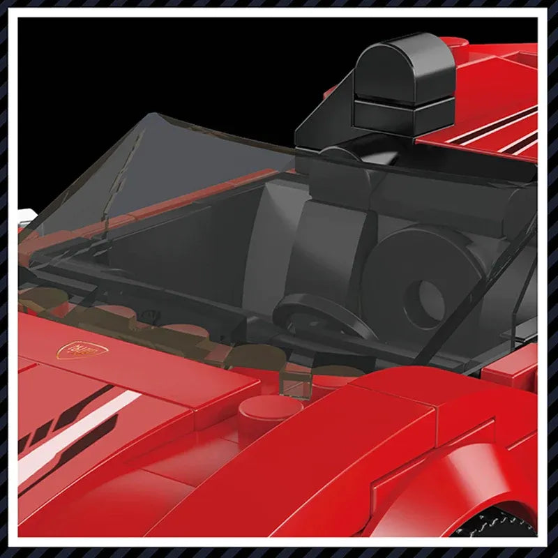Building Blocks Tech Mini Ferrari F8 Speed Champions Racers Bricks Toy Construction Set Toys - 6
