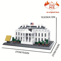 Thumbnail for Building Blocks MOC Architecture 7018 White House Bricks Skyline Kids Toys Construction Set Toys - 2