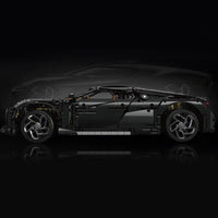 Thumbnail for Building Blocks MOC Motorized Bugatti La Voiture Noire Racing Car Bricks Toy - 8