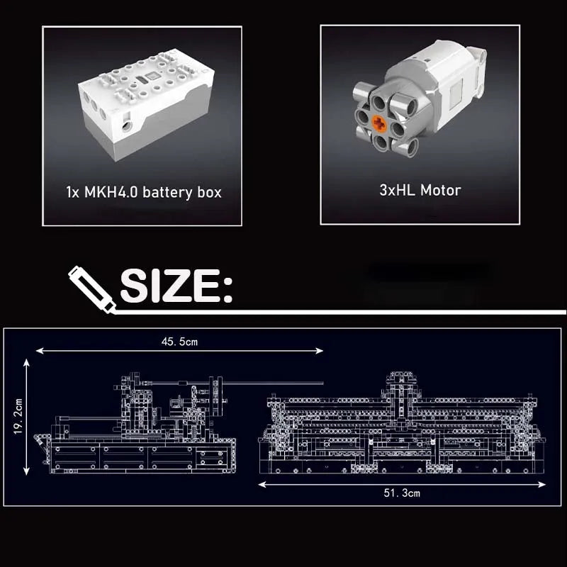 Building Blocks Technic Expert Motorized Plotter Bricks Toy - 4