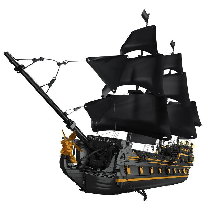 Building Blocks Pirates of Caribbean MOC Black Pearl Ship Bricks Toy Construction Set Toys - 1