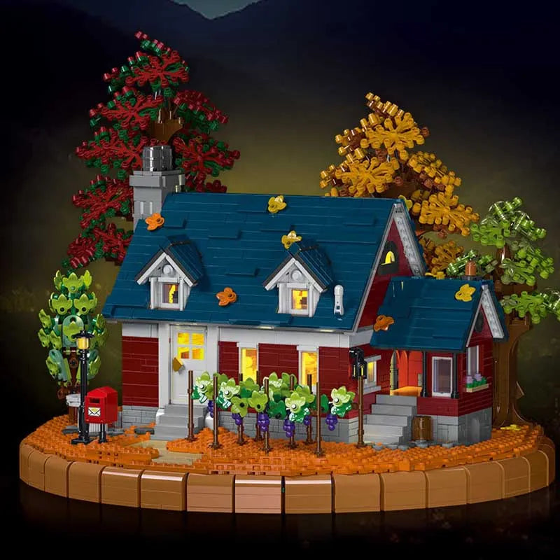 Building Blocks Creator Expert MOC Autumn Winery Bricks Toy Construction Set Toys - 2