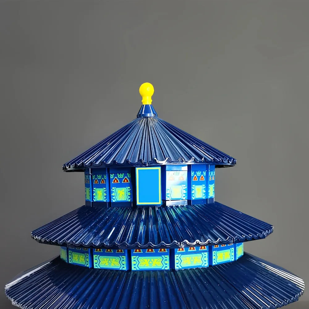 Building Blocks MOC Architecture Temple Of Heaven Bricks Toy - 5