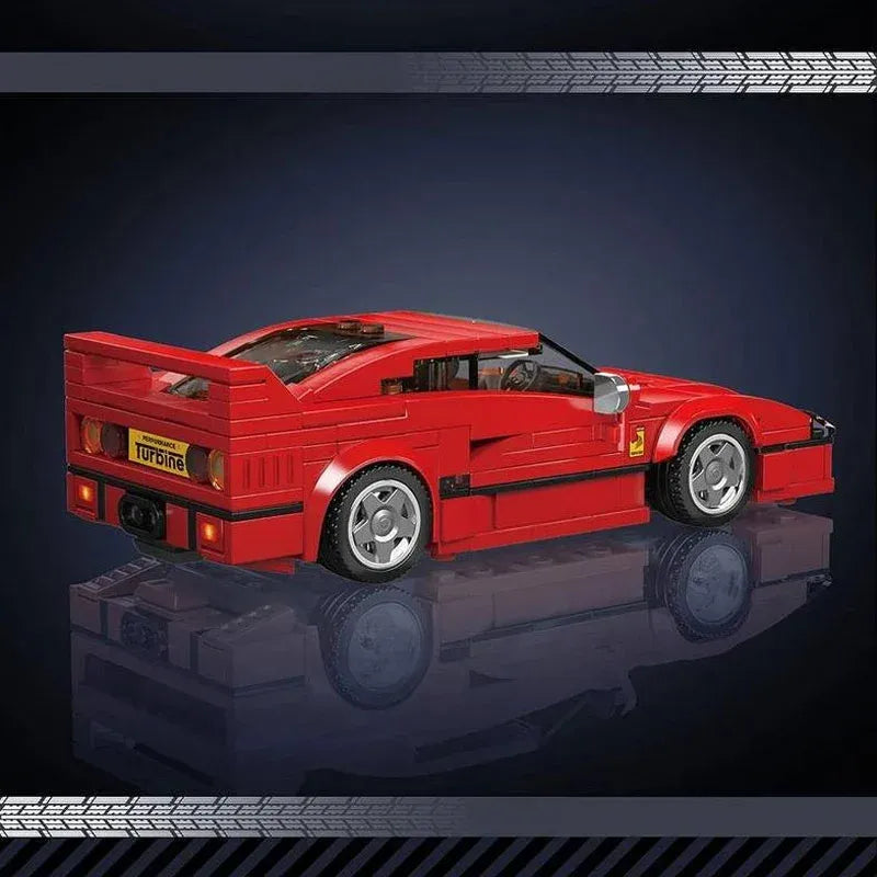 Building Blocks Tech Mini Ferrari F40 Speed Champions Racers Bricks Toy - 4