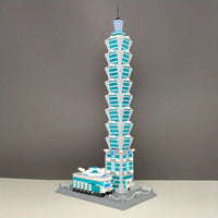 Thumbnail for Building Blocks MOC Architecture Taipei 101 Tower Bricks Toys - 9