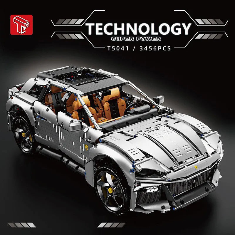 Building Blocks Tech MOC Ferrari Purosangue SUV Supercar Bricks Toy - 3