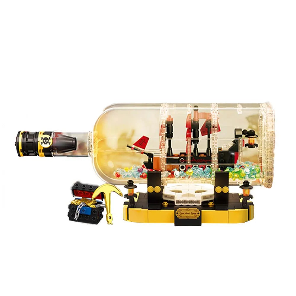 Building Blocks Creator Expert Ideas Ship In A Bottle Bricks Toy Construction Set Toys - 2