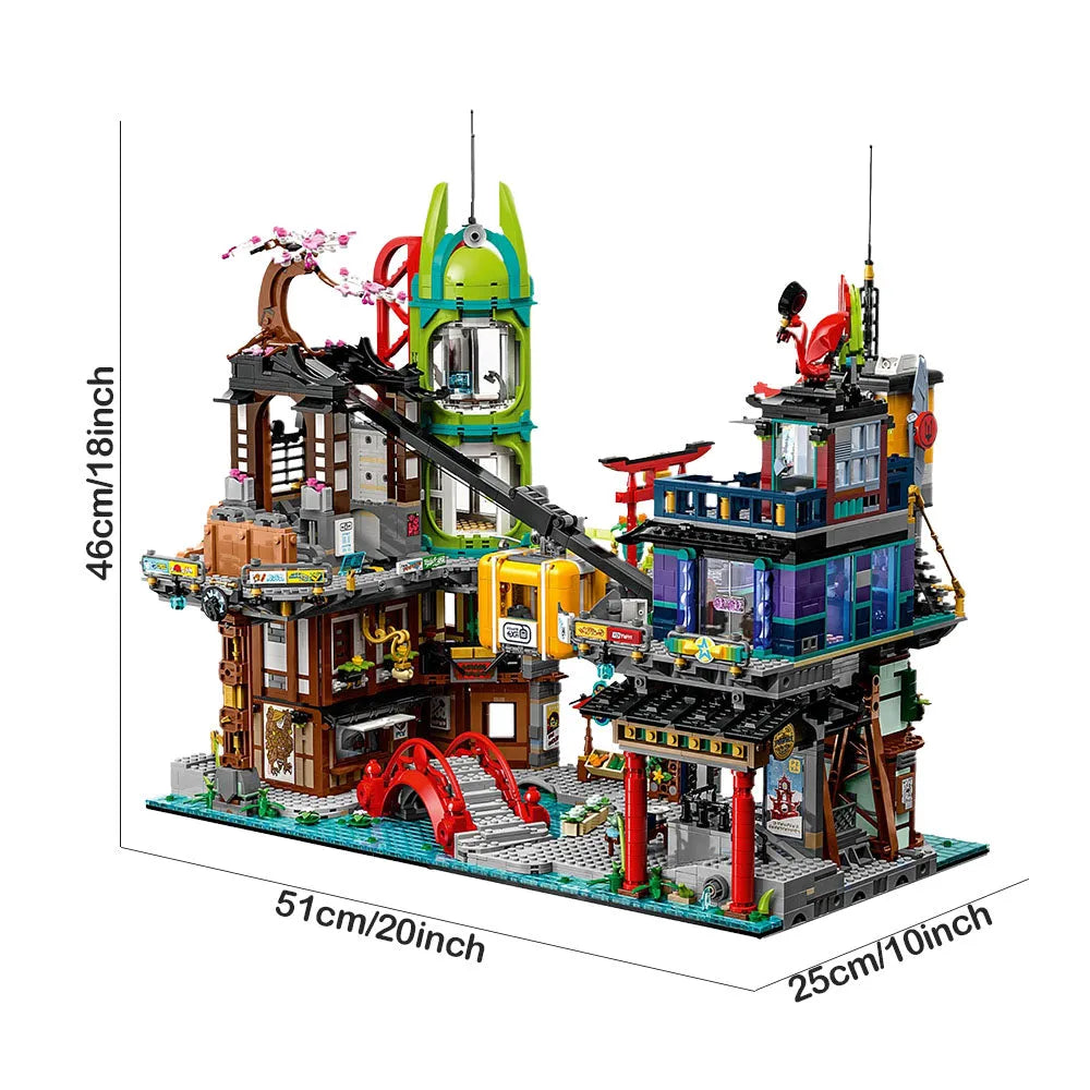 Building Blocks Block MOC Ninjago City Markets Bricks Toy - 2