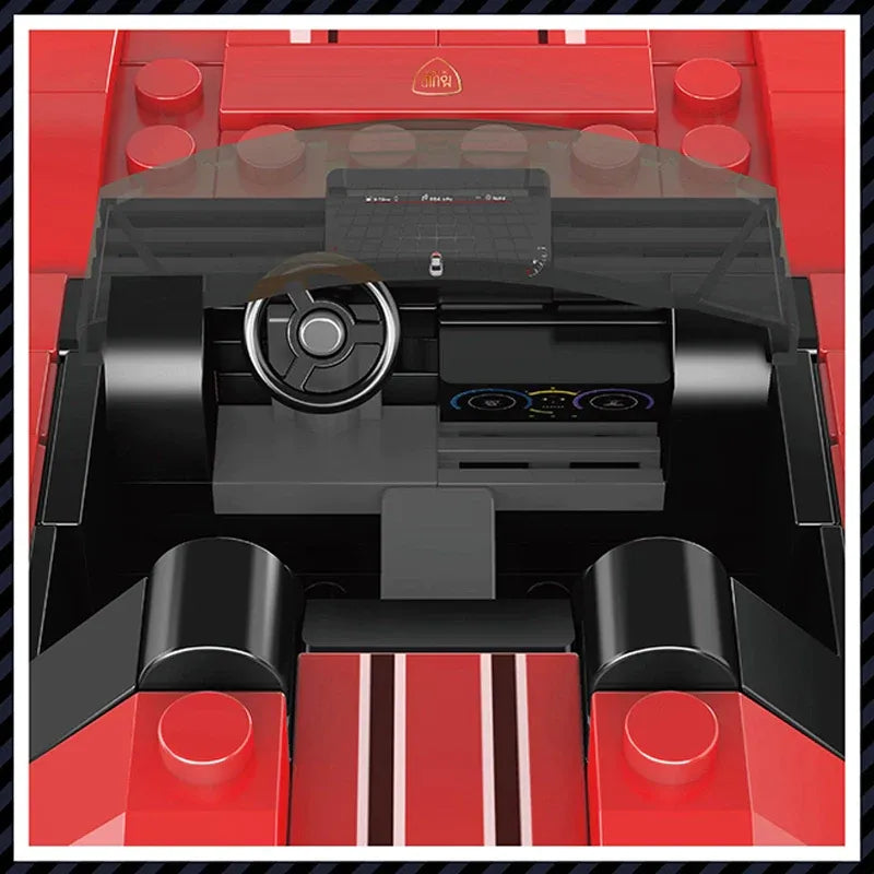 Building Blocks Tech Mini Ferrari F8 Speed Champions Racers Bricks Toy Construction Set Toys - 7