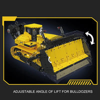 Thumbnail for Building Blocks Tech MOC Liebherr PR766 Bulldozer Bricks Toy - 11
