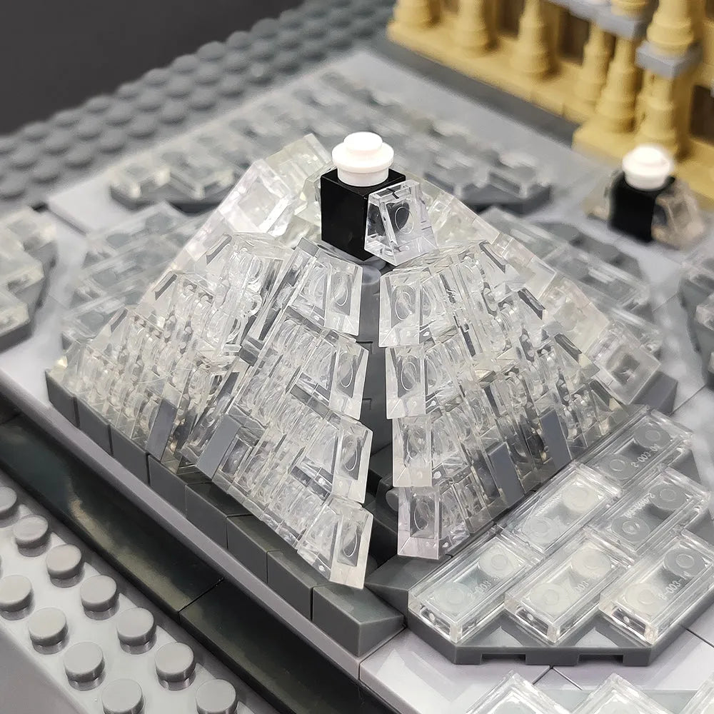 Building Blocks MOC Architecture City Paris The Louvre Bricks Kids Toys Construction Set Toys - 15