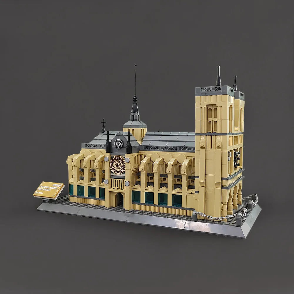 Building Blocks MOC Architecture Paris Notre Dame Cathedral Bricks Toy Construction Set Toys - 23
