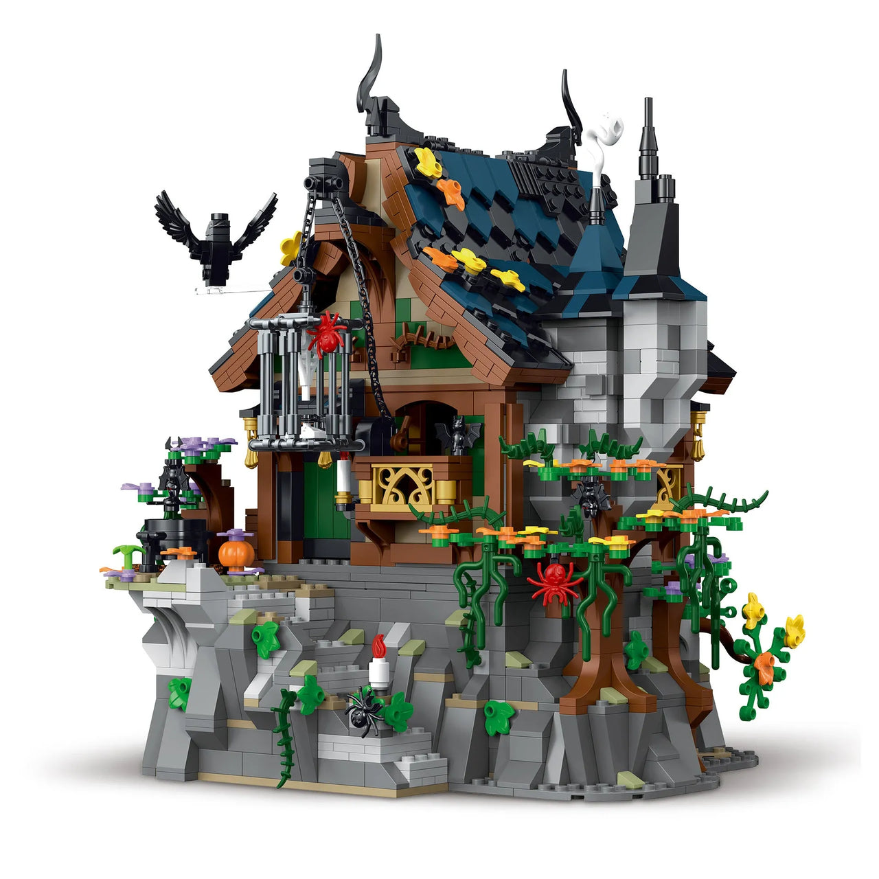 Building Blocks Creator Expert MOC Medieval Witch House Bricks Toy - 9