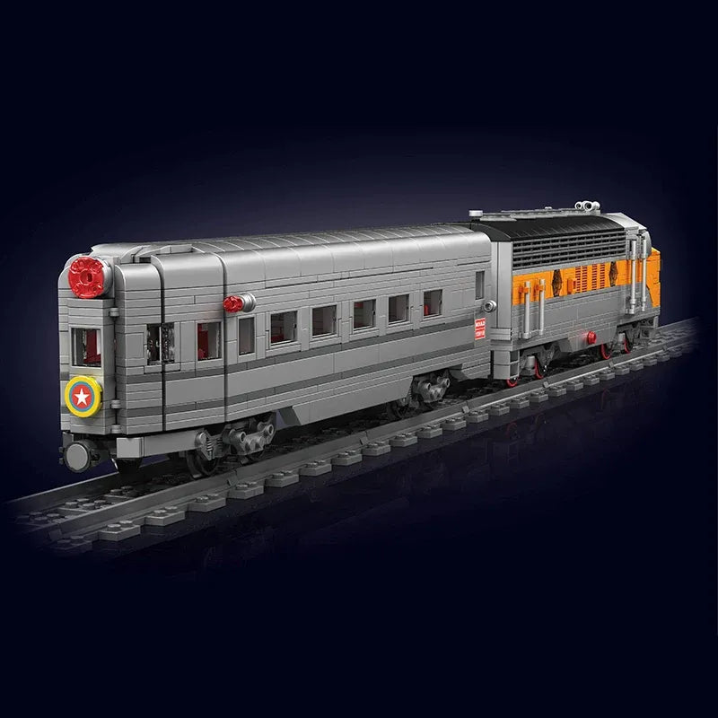 Building Blocks Tech USA EMD F7 WP Diesel Locomotive Train Bricks Toy - 6