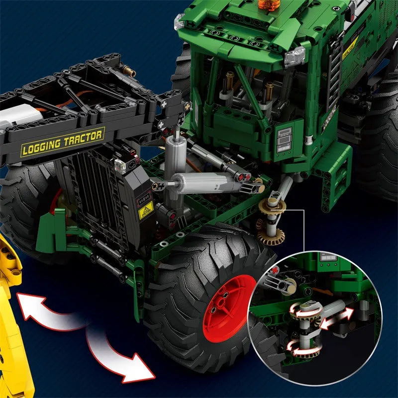 Building Blocks Technic MOC Motorized Log Skidder Bricks Toy - 6