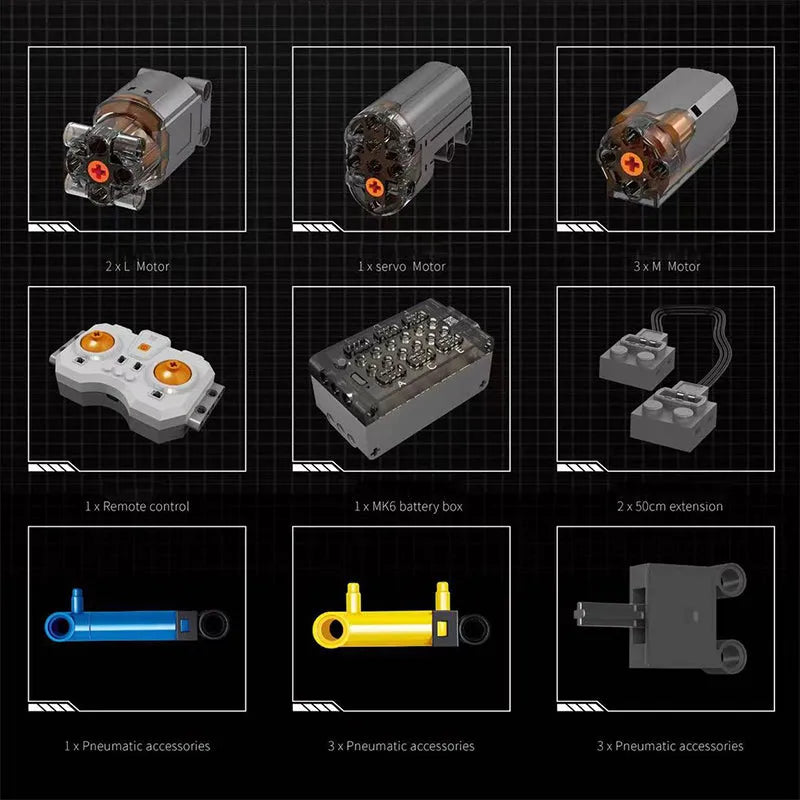 Building Blocks Tech MOC RC Jeep Wrangler SUV Car Bricks Toy - 10