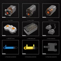 Thumbnail for Building Blocks Tech MOC RC Jeep Wrangler SUV Car Bricks Toy Construction Set Toys - 10