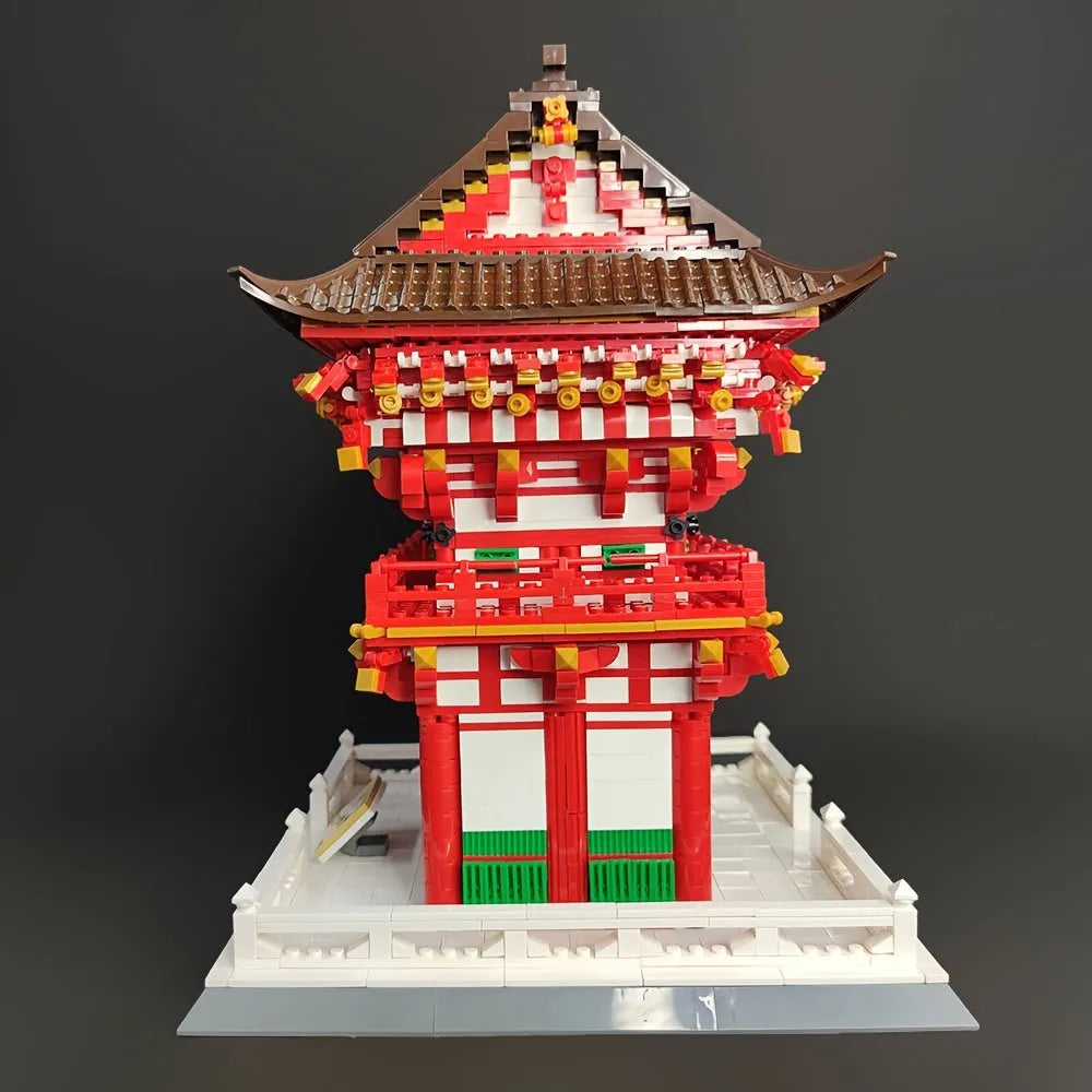 Building Blocks MOC Architecture Japanese City Temple Bricks Toys Construction Set Toys - 11