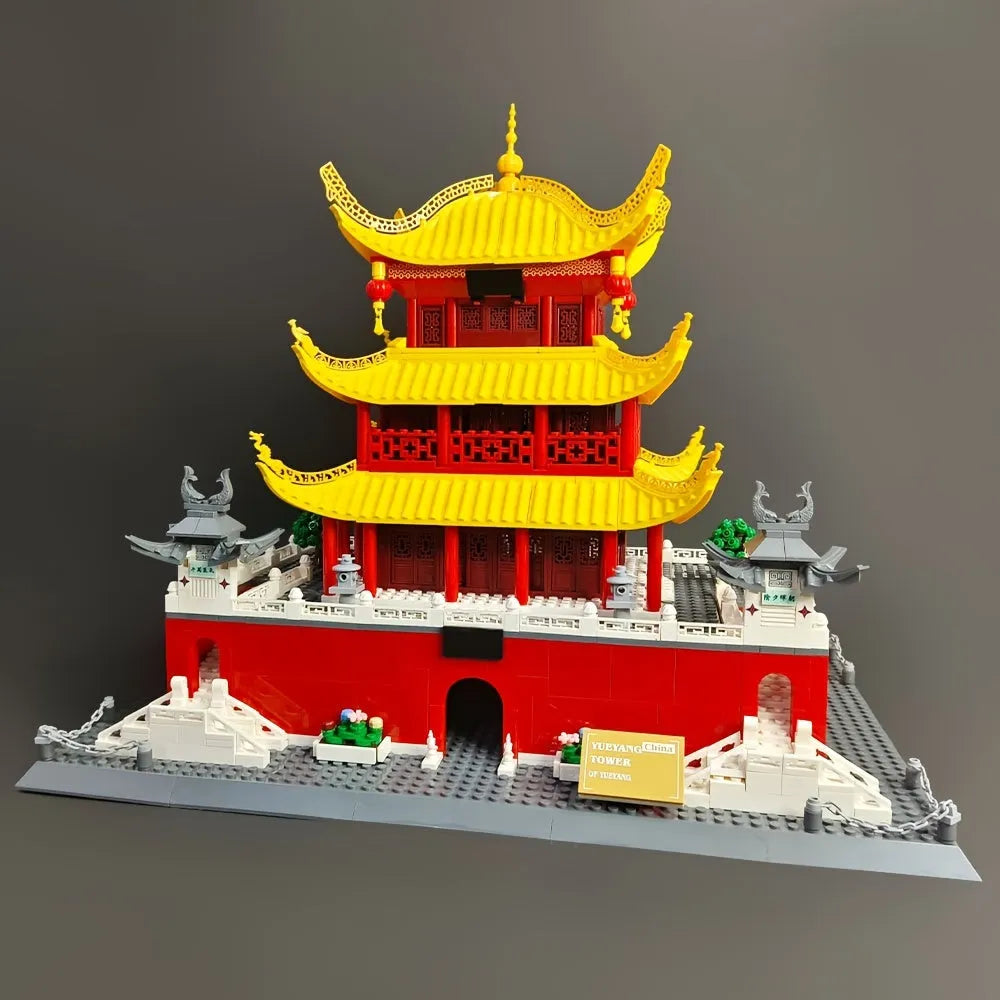 Building Blocks Creator Expert MOC China Yueyang Tower Bricks Toy Construction Set Toys - 6