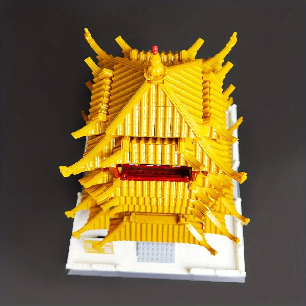 Building Blocks Architecture China Yellow Crane Tower Bricks Toys 6214 - 14