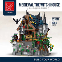 Thumbnail for Building Blocks Creator Expert MOC Medieval Witch House Bricks Toy - 2