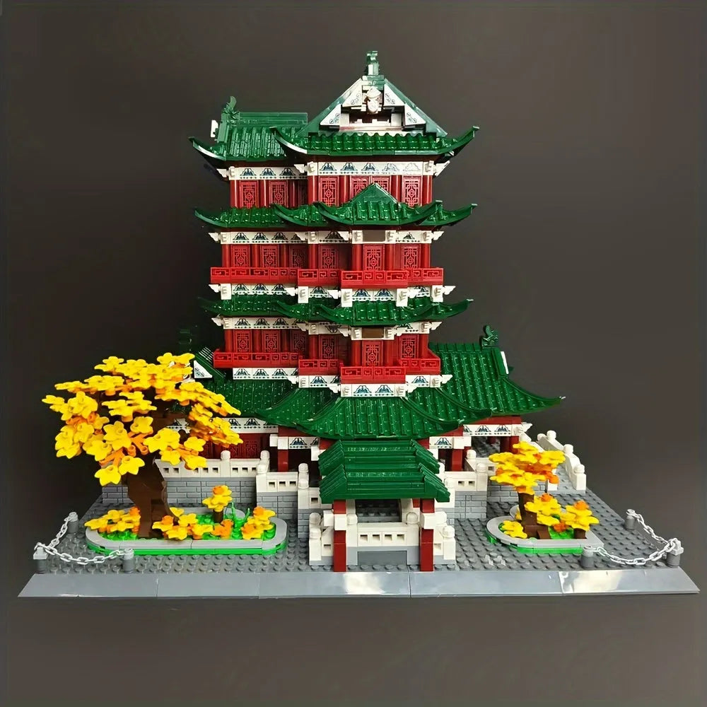 Building Blocks Architecture Famous Pavilion of Prince Teng Bricks Toy - 8