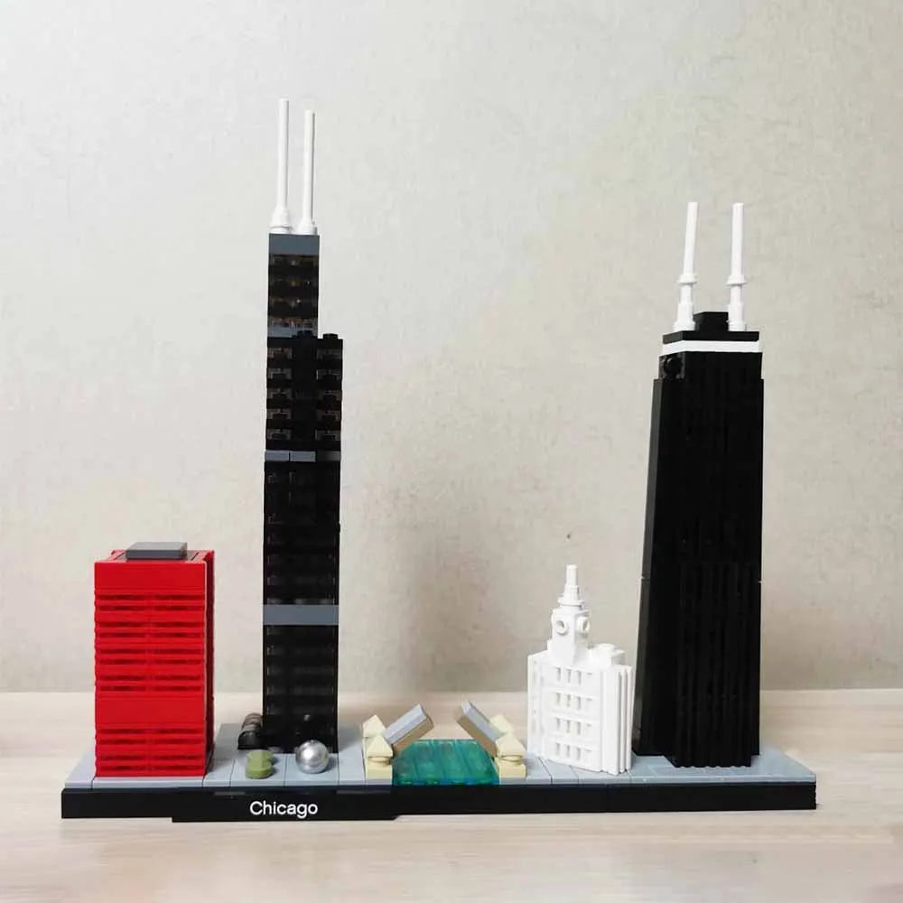 Building Blocks Architecture MOC Chicago Skyline Bricks Toy - 2