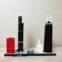 Thumbnail for Building Blocks Architecture MOC Chicago Skyline Bricks Toy - 2