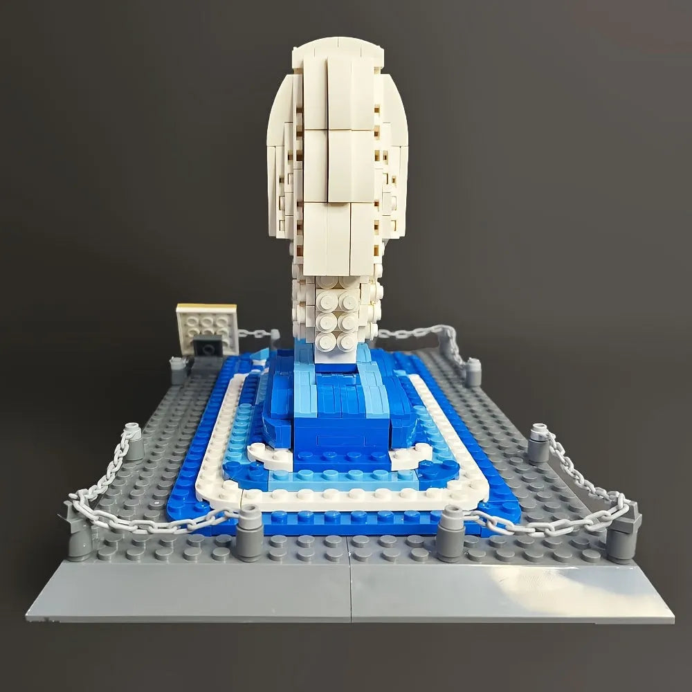Building Blocks MOC Architecture Famous Merlion Statue Bricks Toys 4218 Construction Set Toys - 10