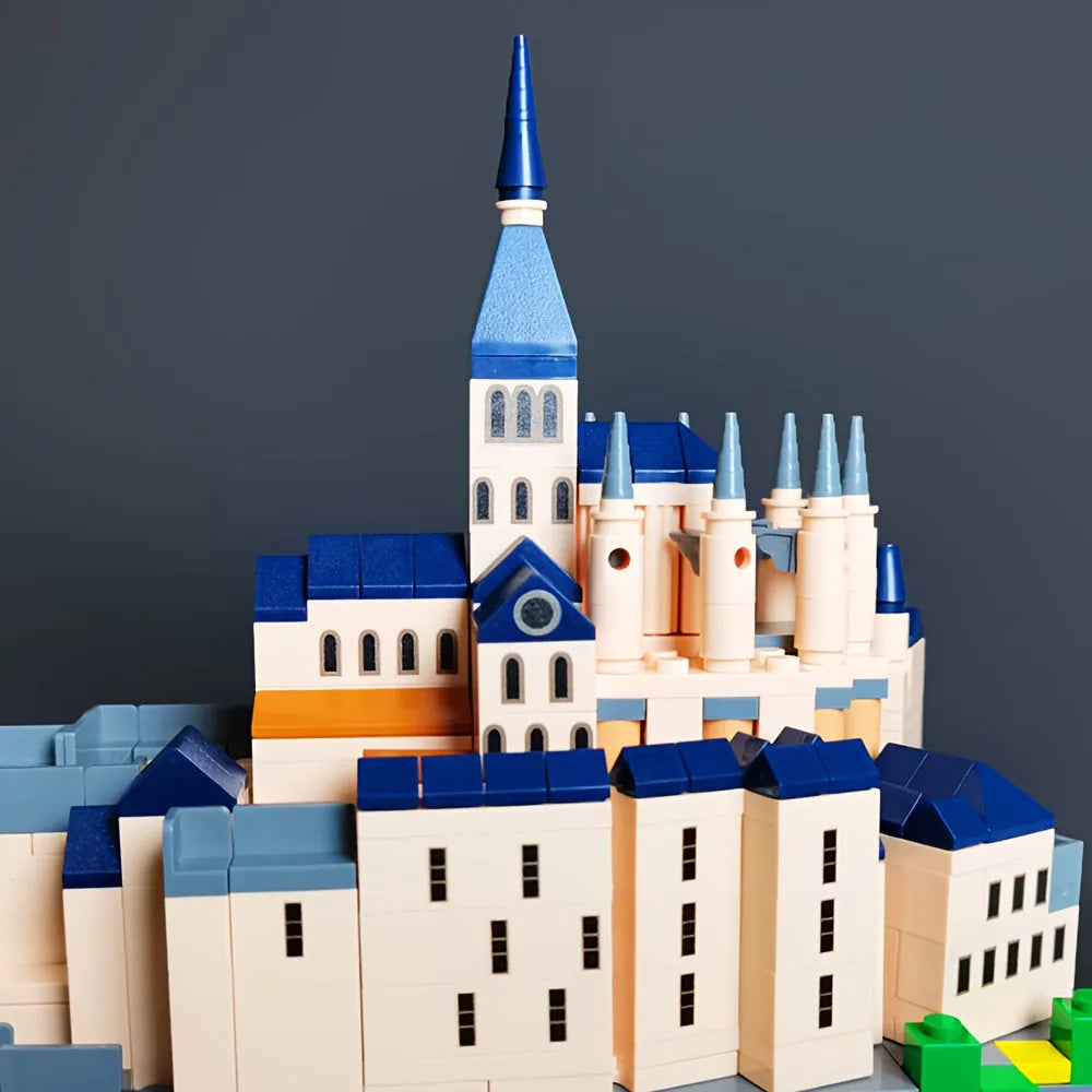 Building Blocks Architecture MOC Famous Saint Michel Mount Bricks Toy - 8