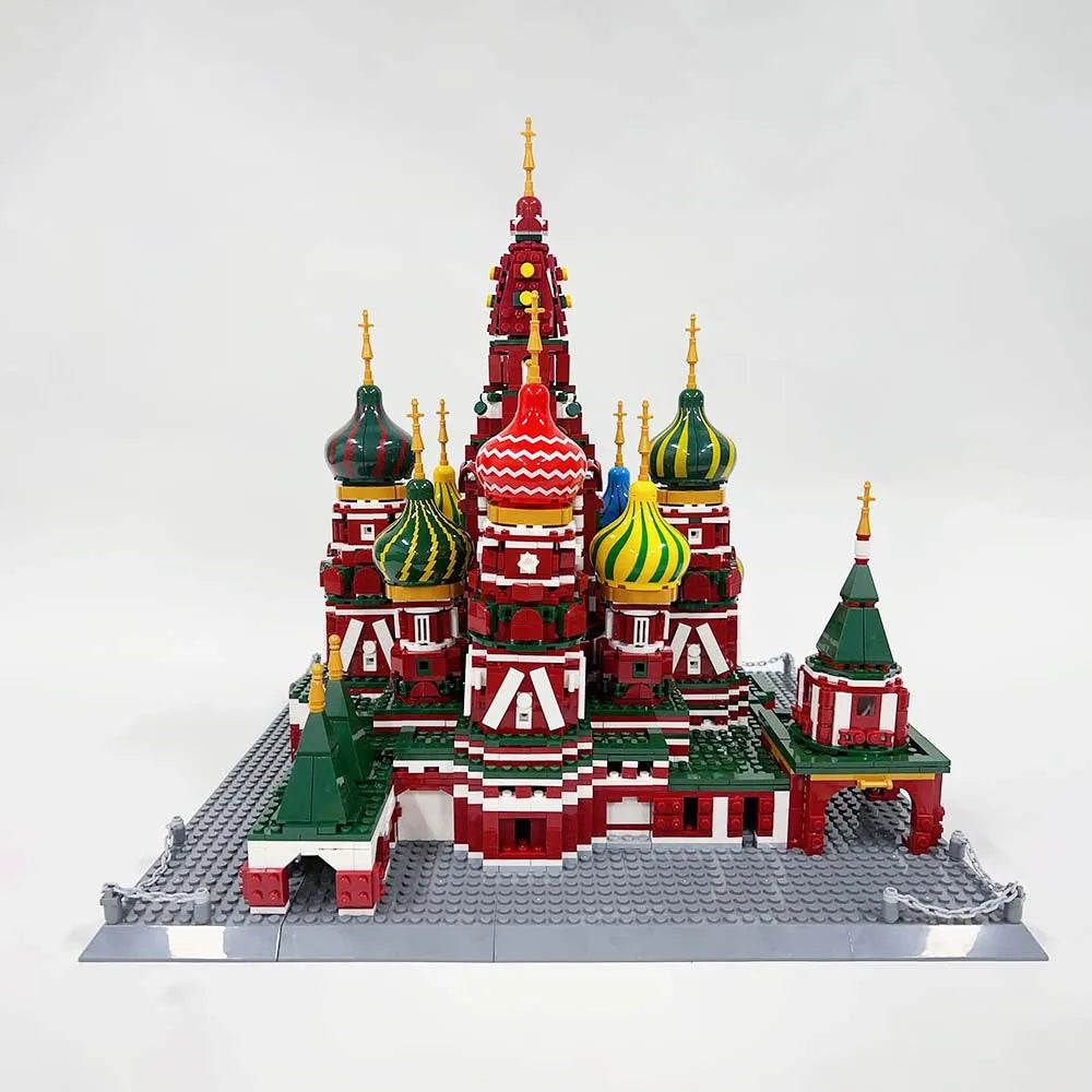 Building Blocks Architecture MOC Famous Saint Basil’s Cathedral Bricks Toys - 12