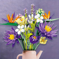 Thumbnail for Building Blocks Creator Expert Ideas Tropical Flower Bouquet Bricks Toy Construction Set Toys - 8