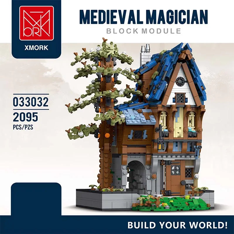 Building Blocks Creator Expert MOC Medieval Magician House Bricks Toy - 2