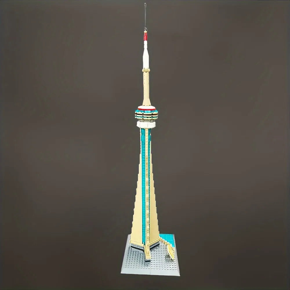 Building Blocks MOC Architecture Canada Toronto TV Tower Bricks Toy Construction Set Toys - 15