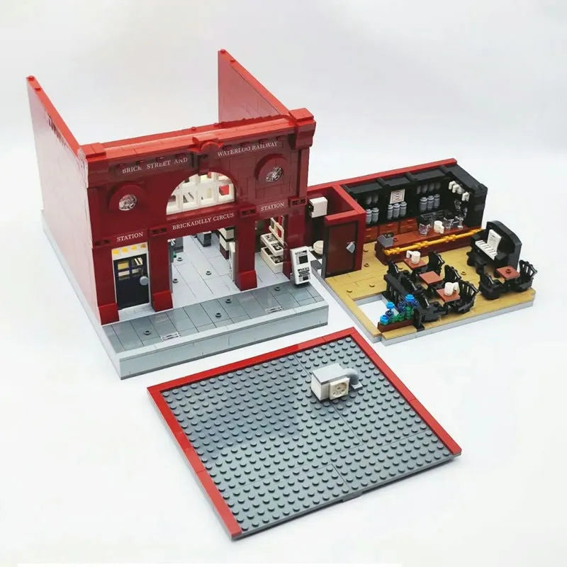 Building Blocks Creator Street City MOC London Underground Bricks Toy Construction Set Toys - 14