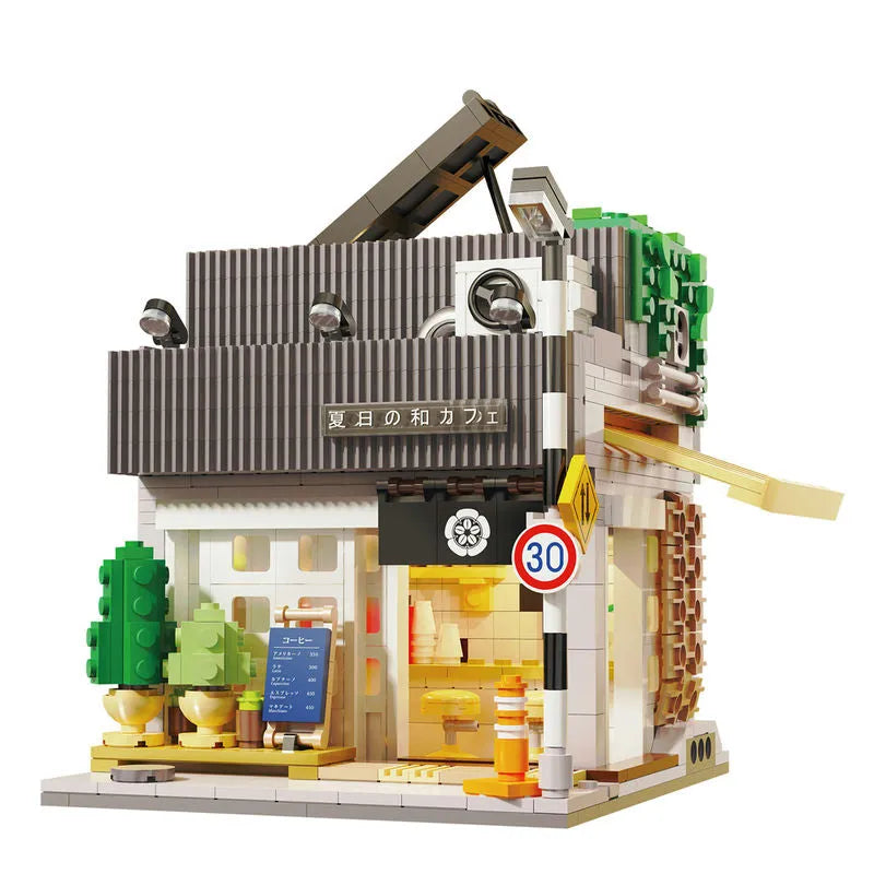 Building Blocks City Street Creator Japanese Summer Coffee Shop Bricks Toy - 3